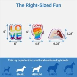 Frisco Pride Symbols Plush Squeaky Dog Toy, 3 Count 7 Frisco Pride Symbols Plush Squeaky Dog Toy, 3 Count -Frisco 331630 PT1. AC SS1800 V1649784984