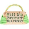 Frisco Halloween "Will Do Tricks For Treats" Sign Plush With Rope Squeaky Dog Toy -Frisco 344172 MAIN. AC SS1800 V1657657049