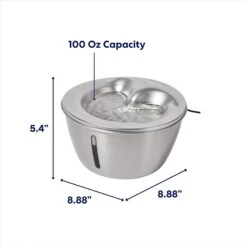 Frisco Stainless Steel Heart Dog & Cat Fountain 10 Frisco Stainless Steel Heart Dog & Cat Fountain -Frisco 355816 PT1. AC SS1800 V1670518611