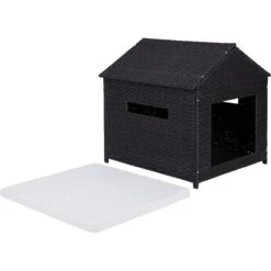 Frisco Outdoor Wicker Dog House & Bed -Frisco 356073 PT2. AC SS1800 V1651003001