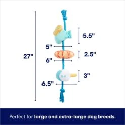 Frisco Hanukkah Celebration Plush With Rope Squeaky Dog Toy -Frisco 360986 PT1. AC SS1800 V1695046039