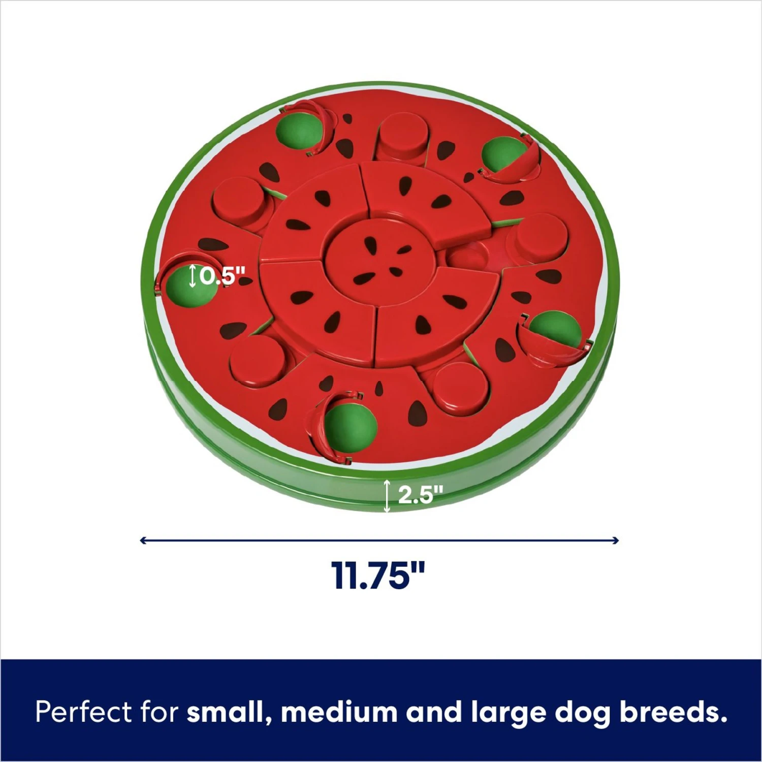 Frisco Watermelon Interactive Puzzle Dog Toy, Advanced 4 Frisco Watermelon Interactive Puzzle Dog Toy, Advanced - Image 2