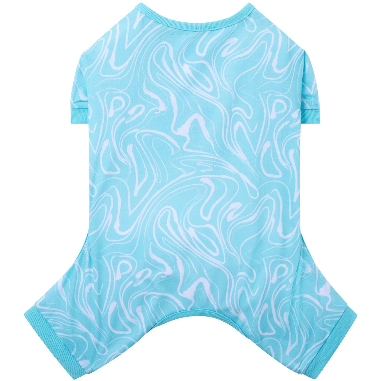 Frisco Blue Ocean Waves Dog & Cat Jersey PJs 3 Frisco Blue Ocean Waves Dog & Cat Jersey PJs