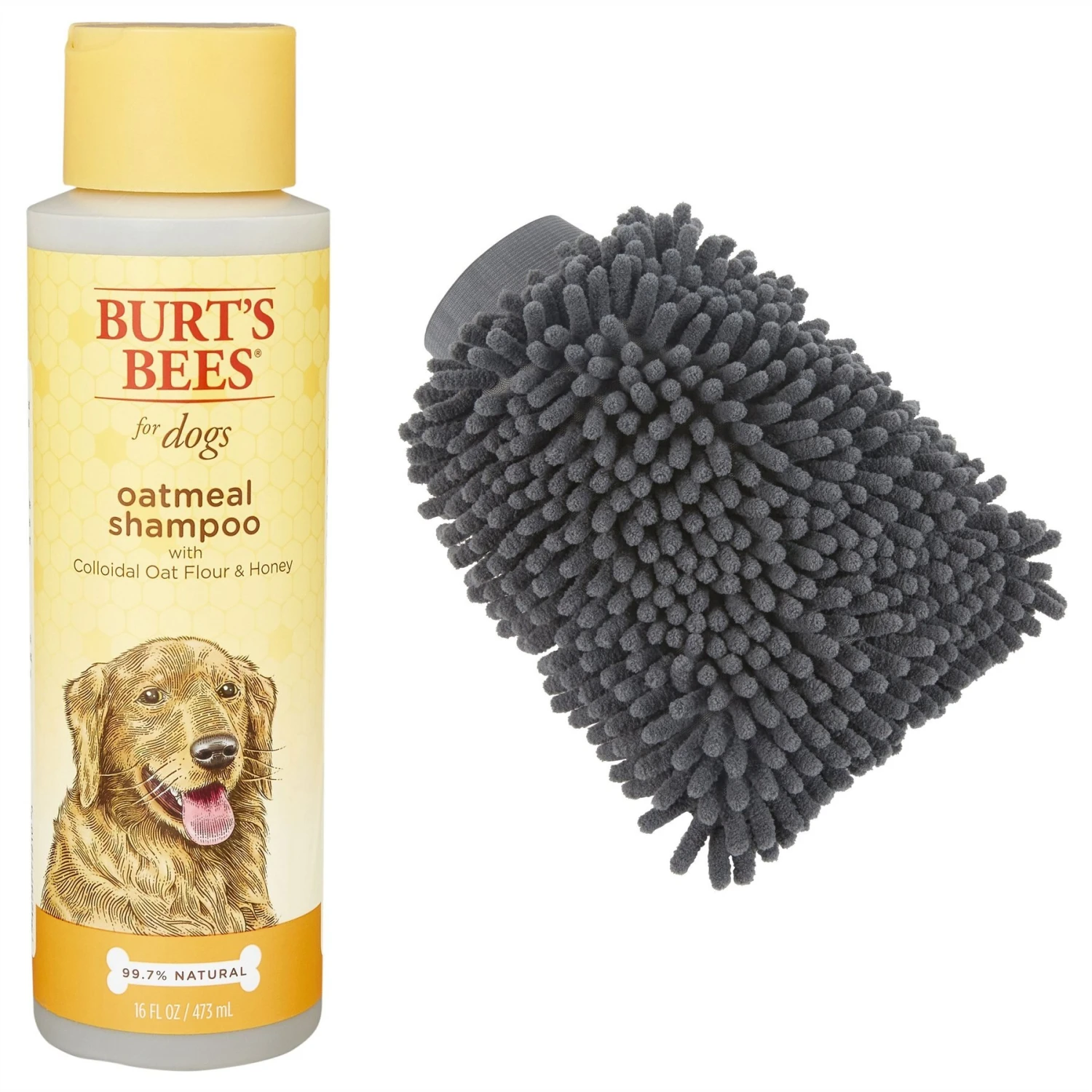 Burt's Bees Oatmeal With Colloidal Oat Flour & Honey Dog Shampoo & Frisco Microfiber Grooming Glove 3 Burt's Bees Oatmeal With Colloidal Oat Flour & Honey Dog Shampoo & Frisco Microfiber Grooming Glove