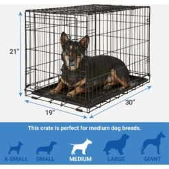 Frisco Fold & Carry Single Door Collapsible Wire Dog Crate + 4 Items -Frisco 623718 PT2. AC SS1800 V1662739258