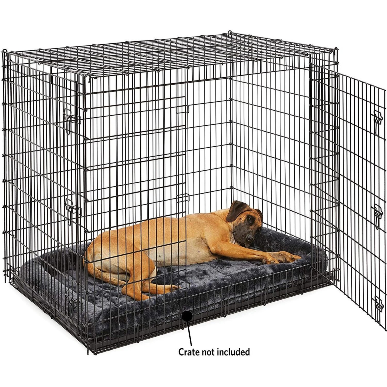 Frisco Heavy Duty Single Door Wire Dog Crate & MidWest Quiet Time Fleece Dog Crate Mat 11 Frisco Heavy Duty Single Door Wire Dog Crate & MidWest Quiet Time Fleece Dog Crate Mat - Image 9
