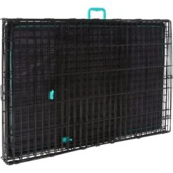 Frisco Heavy Duty Enhanced Lock Double Door Fold & Carry Wire Dog Crate & Mat Kit & MidWest Quiet Time Fleece Dog Crate Mat -Frisco 947398 PT3. AC SS1800 V1693925029