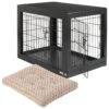 Frisco Double Door Furniture Style Dog Crate, Black & Frisco Swirl Dog Crate Mat 1 Frisco Double Door Furniture Style Dog Crate, Black & Frisco Swirl Dog Crate Mat -Frisco 947710 MAIN. AC SS1800 V1693600276