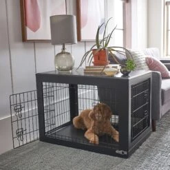 Frisco Double Door Furniture Style Dog Crate, Black & Frisco Swirl Dog Crate Mat 15 Frisco Double Door Furniture Style Dog Crate, Black & Frisco Swirl Dog Crate Mat -Frisco 947710 PT4. AC SS1800 V1693924200